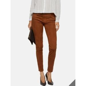 NWT Maje Women's 38 Pants Suede Leather Camel Brown Durable Versatile US Medium